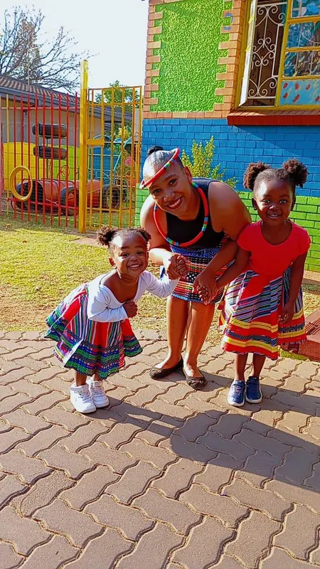 Children wearing traditional clothes for Heritage Day